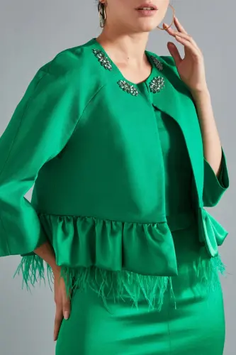Woman Green Bolero 37113 - 4