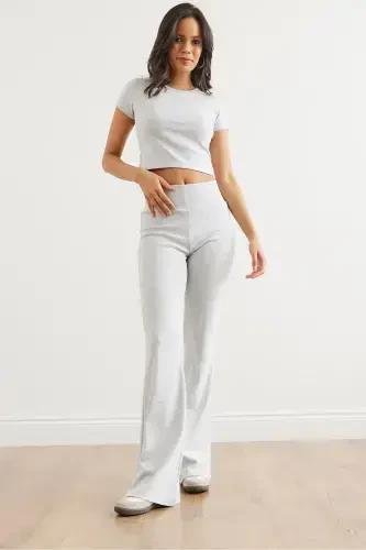 Woman Grey Top and Bottom Spanish Pants Full Lycra - 5