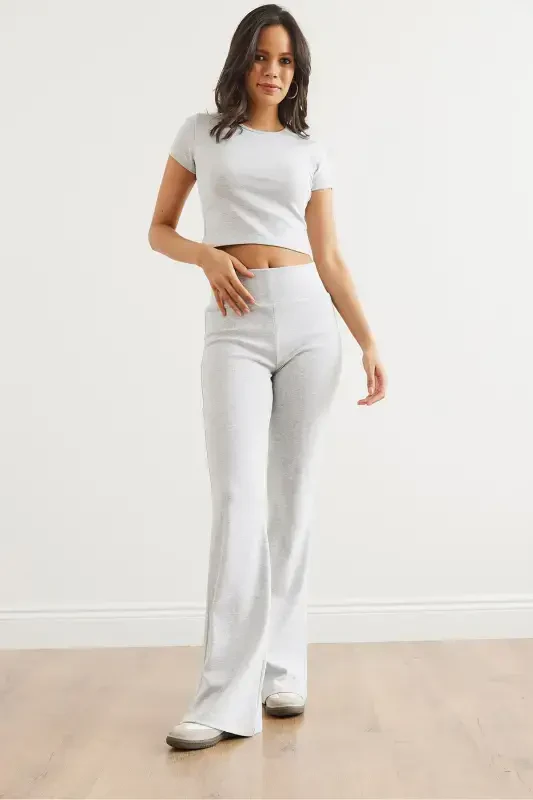 Woman Grey Top and Bottom Spanish Pants Full Lycra - 5