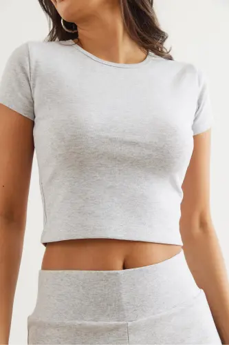 Woman Grey Top and Bottom Spanish Pants Full Lycra - 8