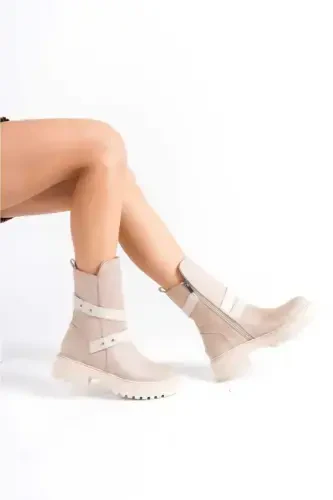 Woman High Heel Suede Boot .. Brand-NUDE TAIM - 1