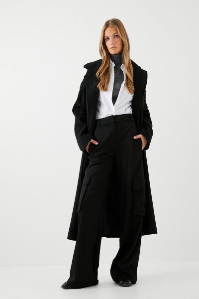 Woman in Black Coat - 1