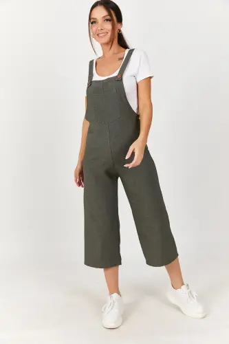 Woman Khaki Overalls ARM-20K001117-Khaki - 1