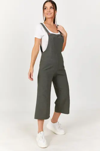 Woman Khaki Overalls ARM-20K001117-Khaki - ARMONIKA (1)