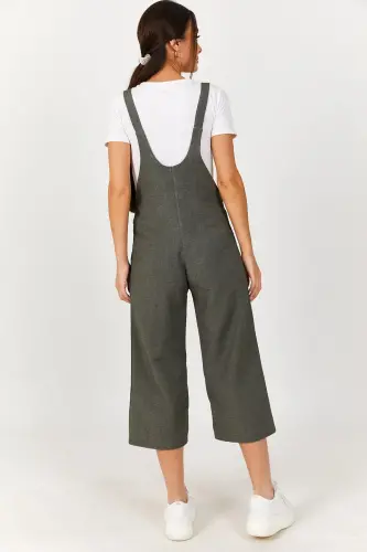 Woman Khaki Overalls ARM-20K001117-Khaki - 3