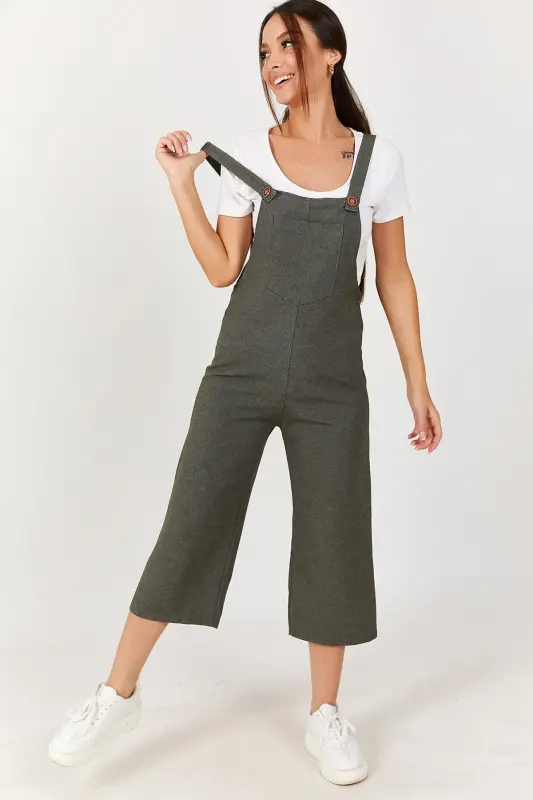 Woman Khaki Overalls ARM-20K001117-Khaki - 5
