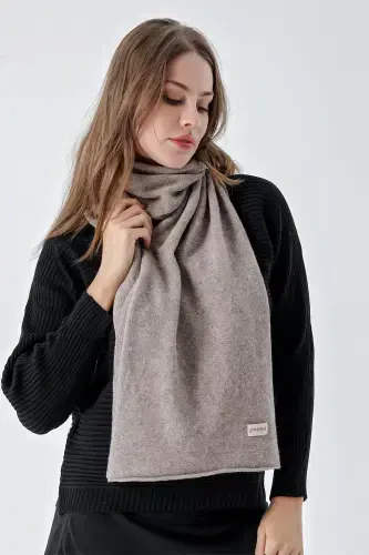 Woman Melange Soft Touch Scarf Light Brown 23W506-Light Brown - 3