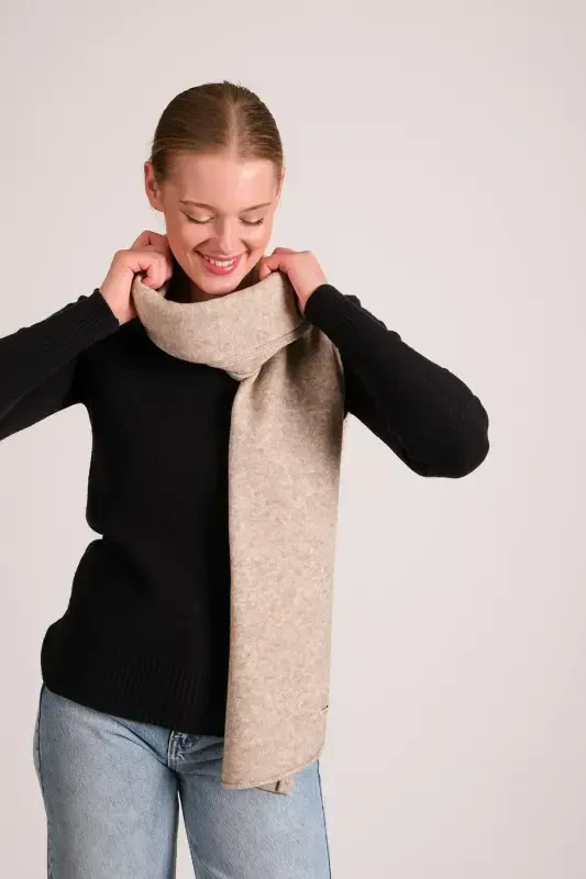 Woman Mélange Soft Touch Scarf Mink 23w506-Mink - 1