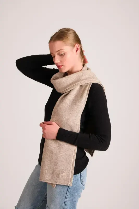 Woman Mélange Soft Touch Scarf Mink 23w506-Mink - 3