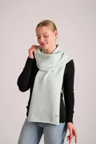 Woman Melange Soft Touch Scarf Mint 23w506-Mint - CHUBA (1)
