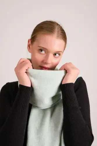 Woman Melange Soft Touch Scarf Mint 23w506-Mint - 4