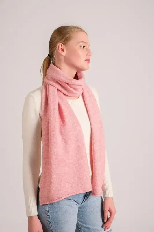 Woman Melange Soft Touch Scarf Pink 23w506-Pink - CHUBA