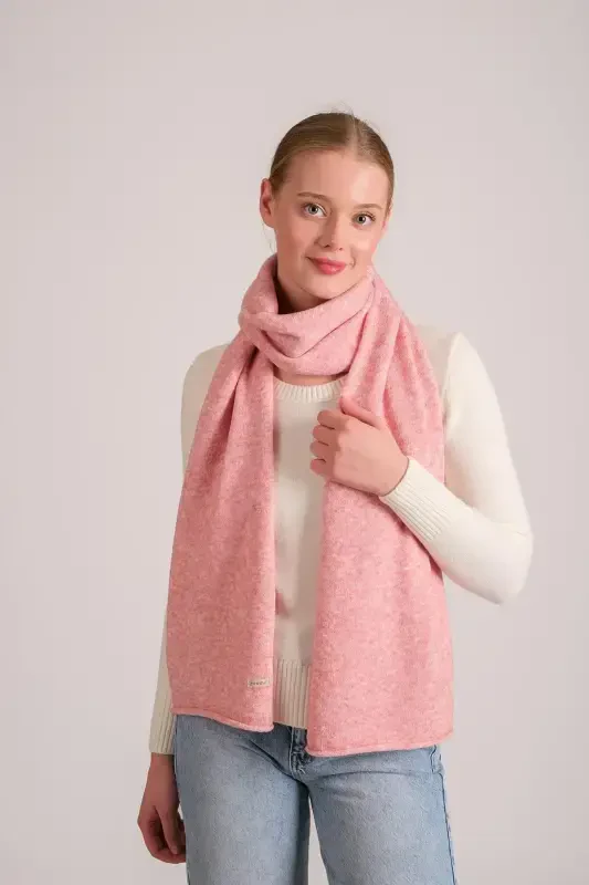 Woman Melange Soft Touch Scarf Pink 23w506-Pink - 4