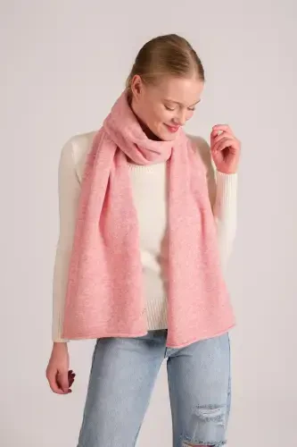 Woman Melange Soft Touch Scarf Pink 23w506-Pink - 5