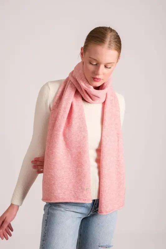 Woman Melange Soft Touch Scarf Pink 23w506-Pink - 2
