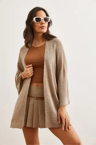 Woman Mink Bat Spring Cardigan HRK-19000057-Mink - 4