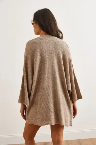 Woman Mink Bat Spring Cardigan HRK-19000057-Mink - 6