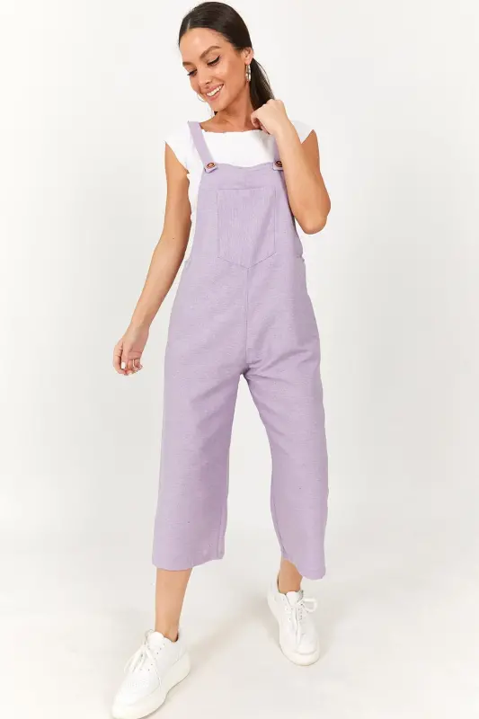 Woman Open Lilac Gardener Overalls ARM-20K001117-Open Lilac - 2