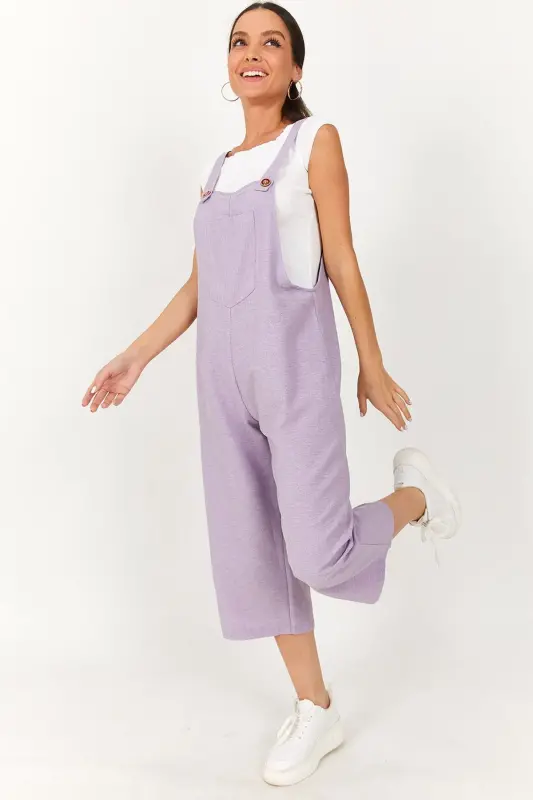 Woman Open Lilac Gardener Overalls ARM-20K001117-Open Lilac - 3
