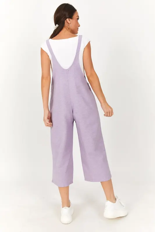 Woman Open Lilac Gardener Overalls ARM-20K001117-Open Lilac - 4