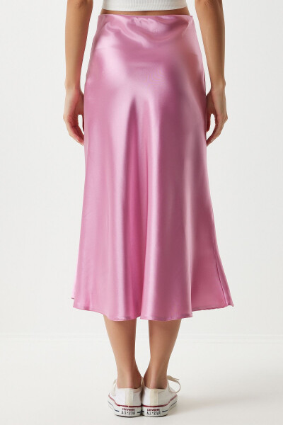 Woman Pink Satin Surface Skirt DD01144 - 7