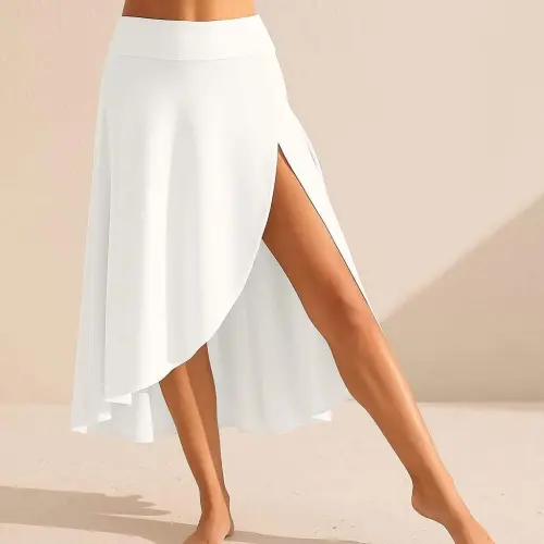 Woman Pocket Detail Leggings Sandy Skirt - 3