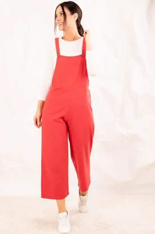 Woman Pomegranate Flower Gardener Jumpsuit ARM-20K001117-POMEGRANATE FLOWER - 1