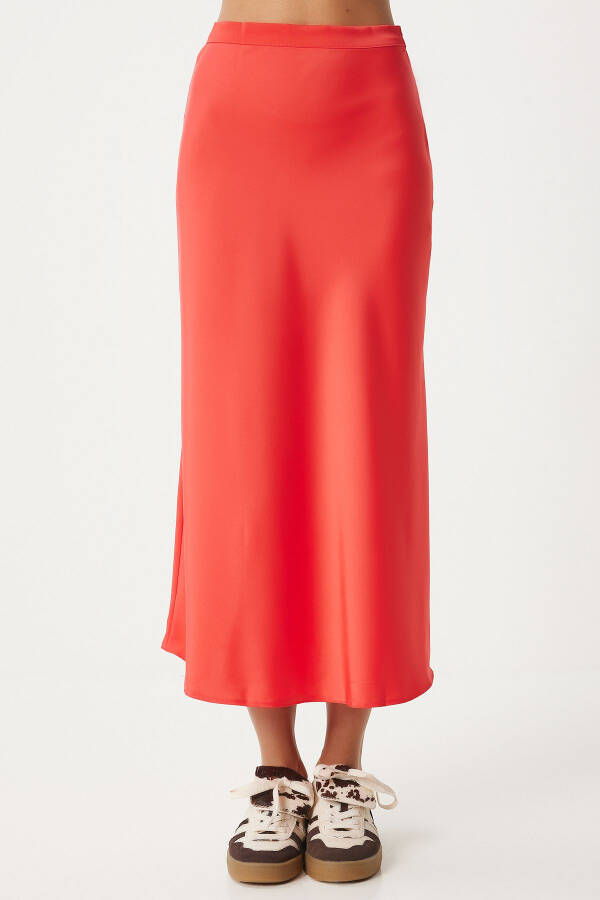 Woman Pomegranate Flower Satin Surface Skirt FN03361 - 4