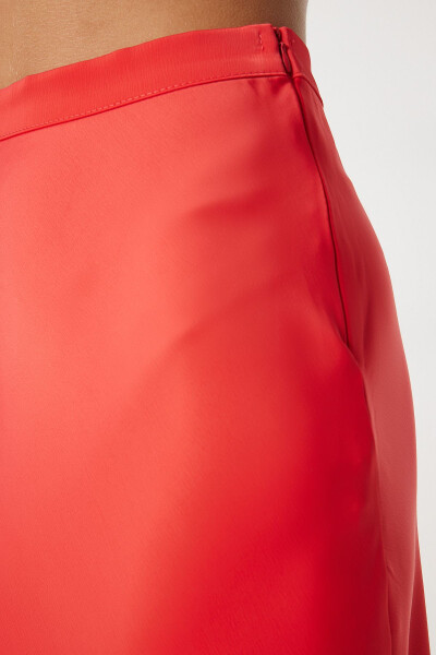 Woman Pomegranate Flower Satin Surface Skirt FN03361 - 5