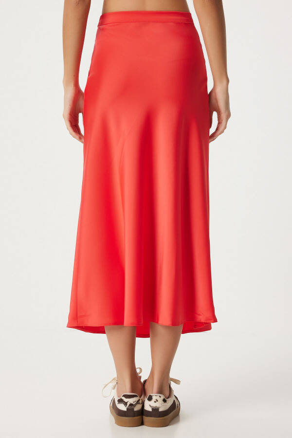 Woman Pomegranate Flower Satin Surface Skirt FN03361 - 6