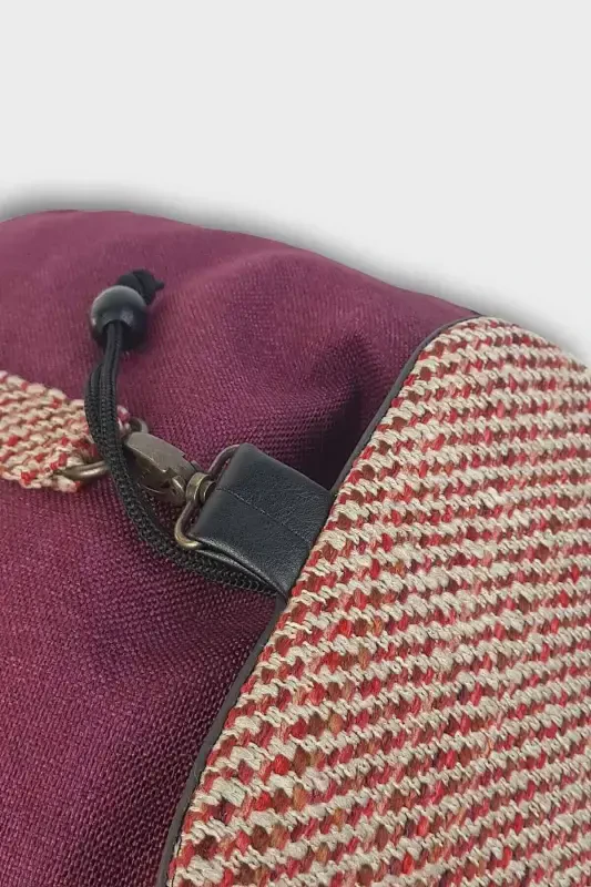 Woman Purple Handmade Backpack-Purple - 3