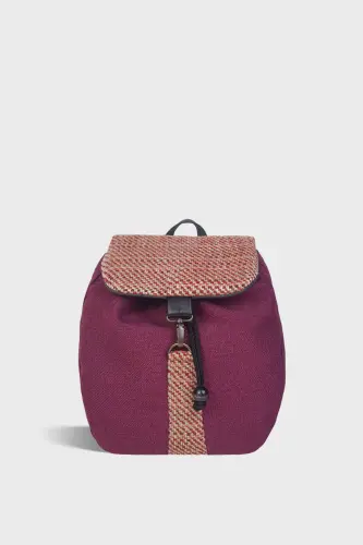 Woman Purple Handmade Backpack-Purple - 1