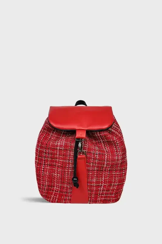 Woman Red Backpack-Red - AYŞE TEYZE'NIN ÇANTALARI