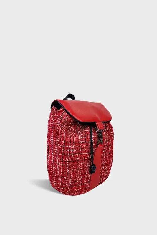 Woman Red Backpack-Red - 4