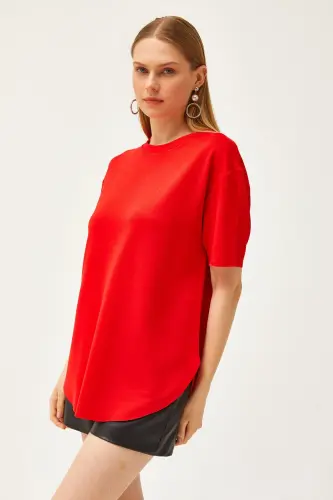 Woman Red Modal Buttoned Soft Textured Underwear - 3