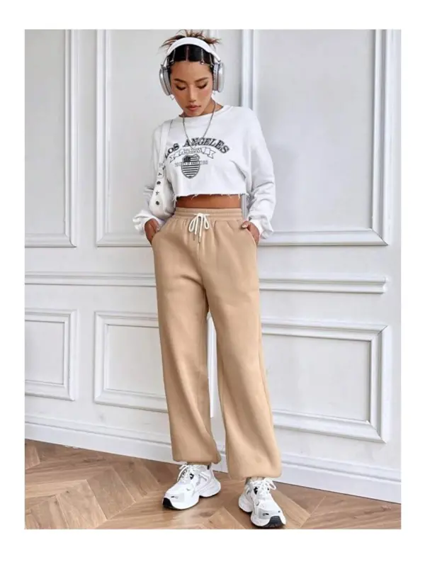 Woman Self-Curling Loose Thin Tracksuit SPR24EA89-Ecru - 1