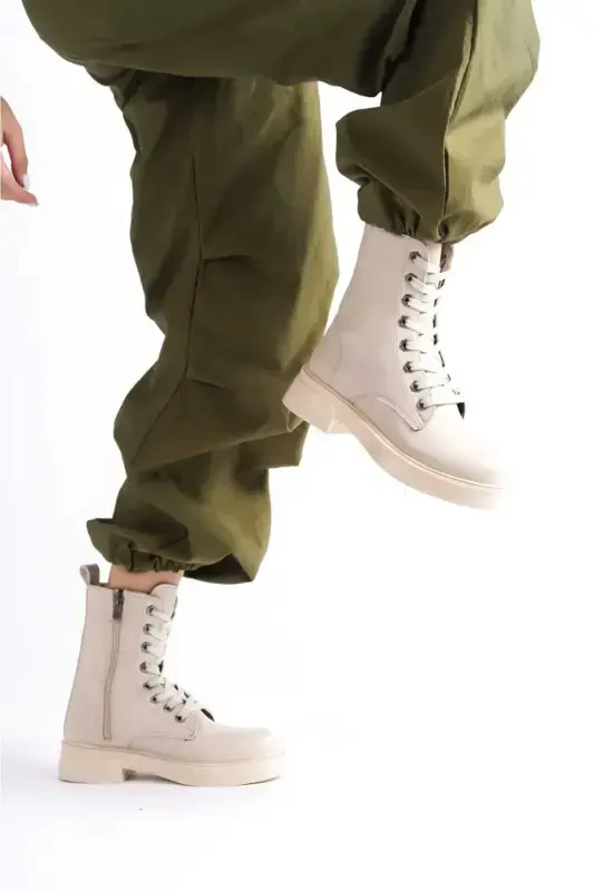 Woman Short Boot-Beige.TAIM - 2