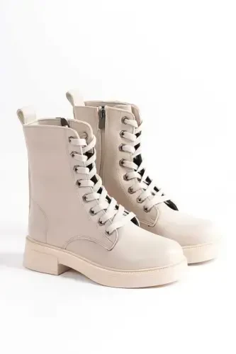 Woman Short Boot-Beige.TAIM - 4