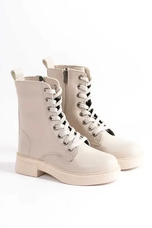 Woman Short Boot-Beige.TAIM - 4