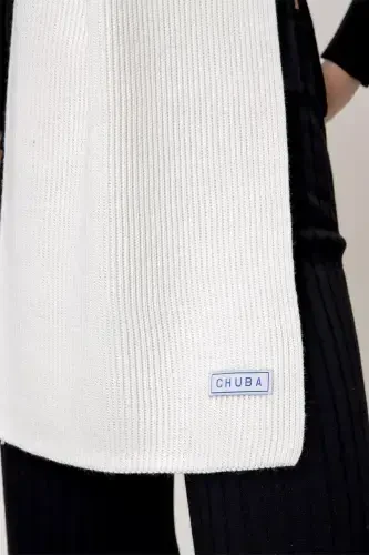 Woman Thessaloniki Knitted Scarf Ecru 22wk271-Ecru - 3