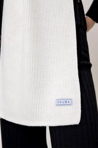 Woman Thessaloniki Knitted Scarf Ecru 22wk271-Ecru - 3
