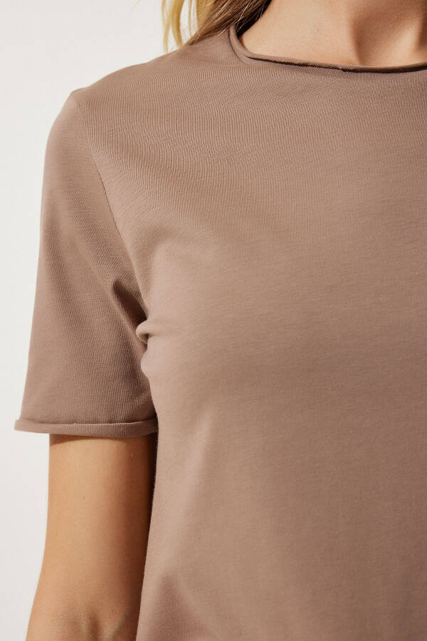Woman Vizon Bicycle Neck Basic Knit T-Shirt UB00229 - 4