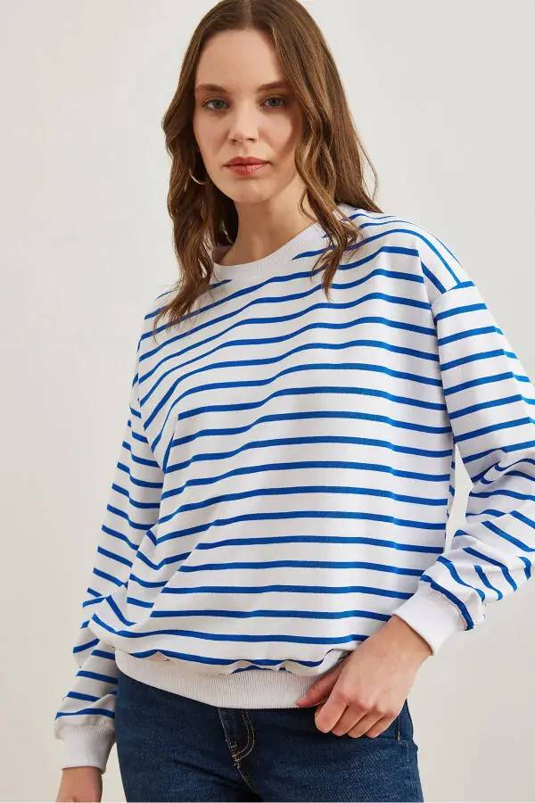 Woman White Sax Blue Basic Soft Touch Oversize S - 2