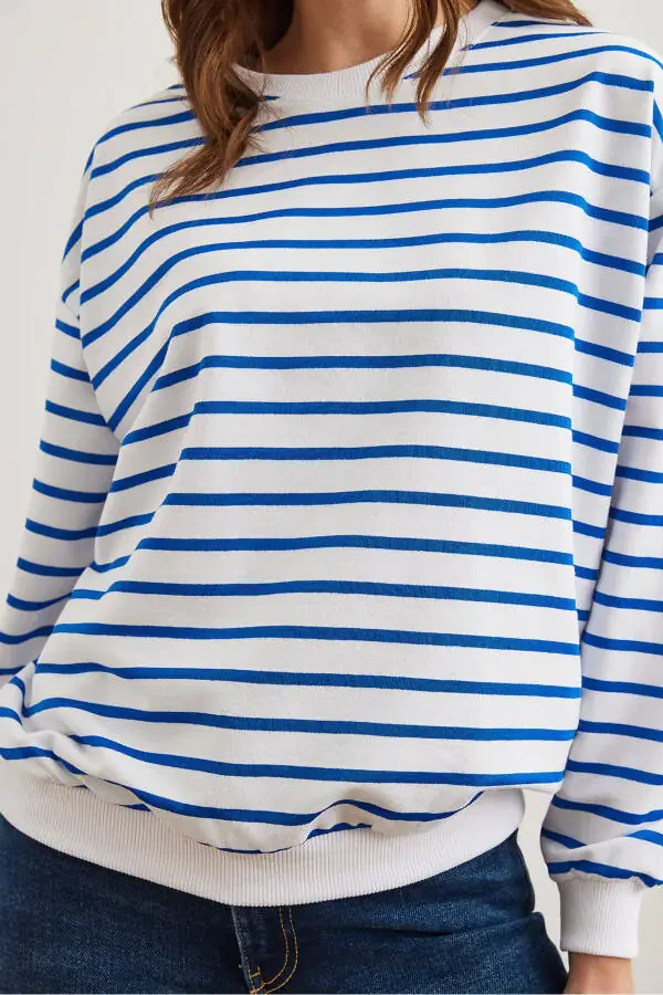 Woman White Sax Blue Basic Soft Touch Oversize S - 5