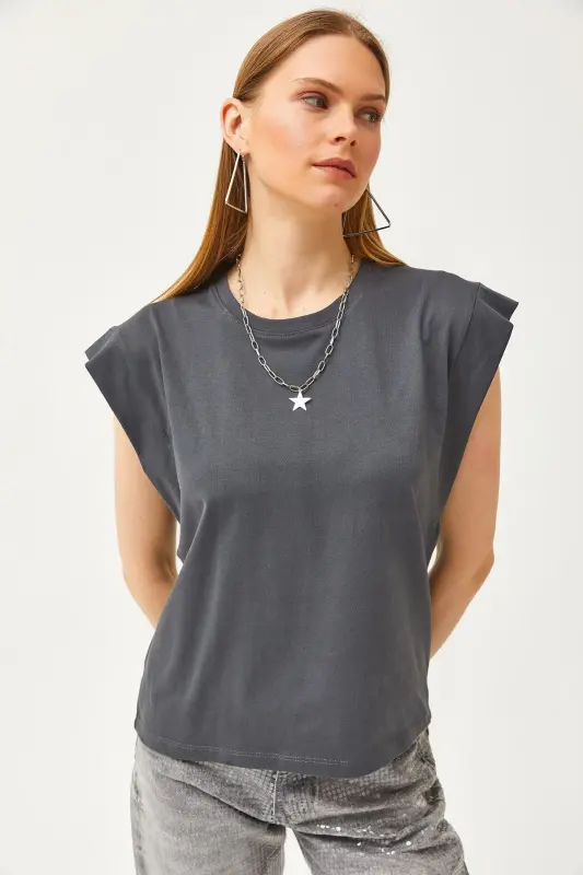 Woman's Smoked Armpit Detail Bat T-Shirt TSH-1 - 1