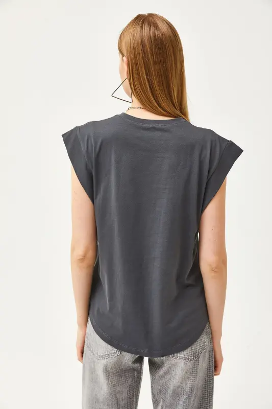 Woman's Smoked Armpit Detail Bat T-Shirt TSH-1 - 7