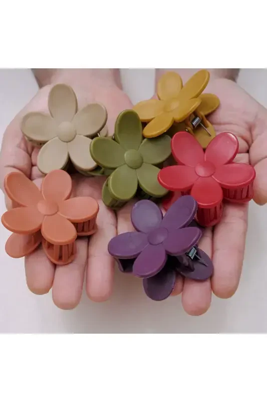 Women 6-Piece Colorful Daisy Hair Clip Set-Mixed - 2
