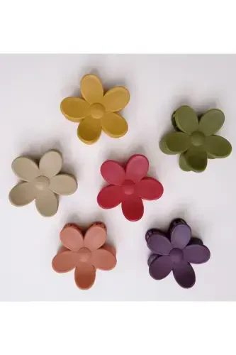 Women 6-Piece Colorful Daisy Hair Clip Set-Mixed - 5