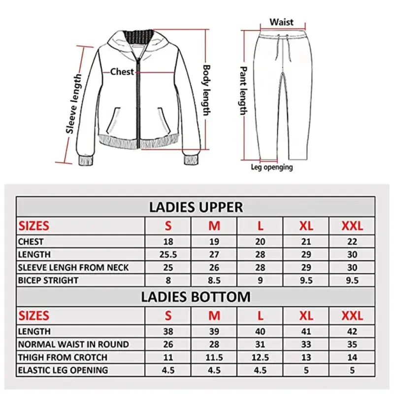 Women Athletic Full Zip Fleece Jogging Tracksuit Activewear Hooded Sweatsuit Top Black L- - 1