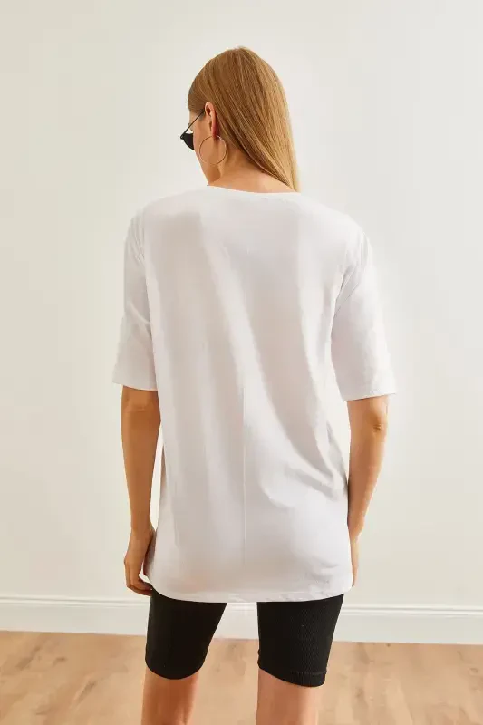 Women Black Printed Leggings T-Shirt Set TKM-19000301 - 7